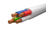 Провод ПВС-Т 4x2,5 бел 1м