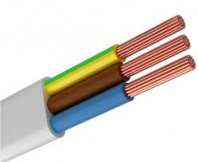 Шнур ШВВП-с 3x0,75 бел 1м