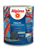 Грунт-эмаль ал. Alpina Эмаль быстросохн. по ржав. шелковисто-матовая, цв. RAL 9005 0,90кг