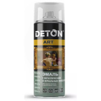 Эмаль акриловая DETON ART золотой декор металлик, 520 мл, аэрозоль