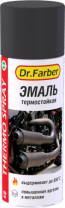 Эмаль-аэрозоль Dr.Farber кремнийорганическая термостойкая, черная 520мл.