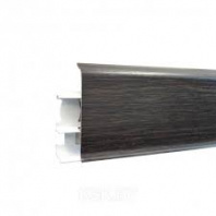 Плинтус напольныйс кабель-каналами 85мм 2,2м Деконика 303 Венге темный